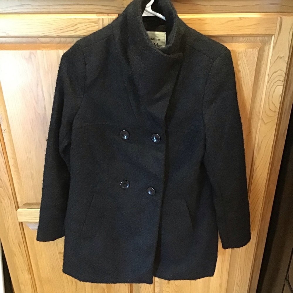 Marilyn & Me Black Boucle Coat Size S